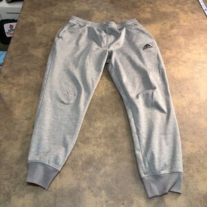 Adidas Sweatpants Mens L Gray Climawarm Joggers Tapered Leg 7116